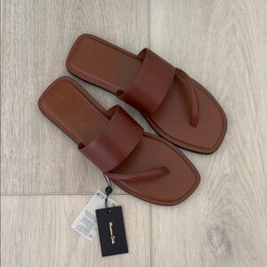 NWT Brown Leather Sandals - Sandalia Tira Ancha